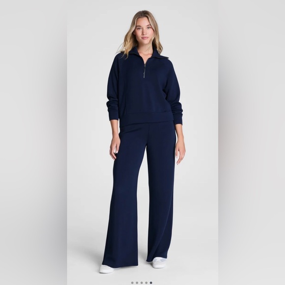 Spanx Air Essentials Half Zip, Navy - Picture 4 of 8